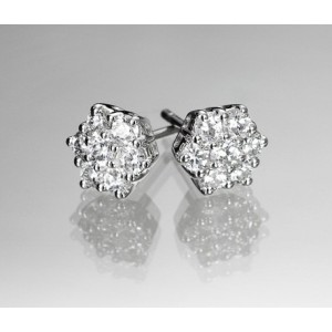 Aros de Brillantes-Oro Blanco