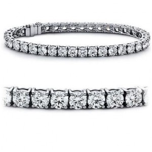 Pulsera Brillantes Oro Blanco