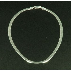 Gargantilla Tipo Cinta Oro Blanco